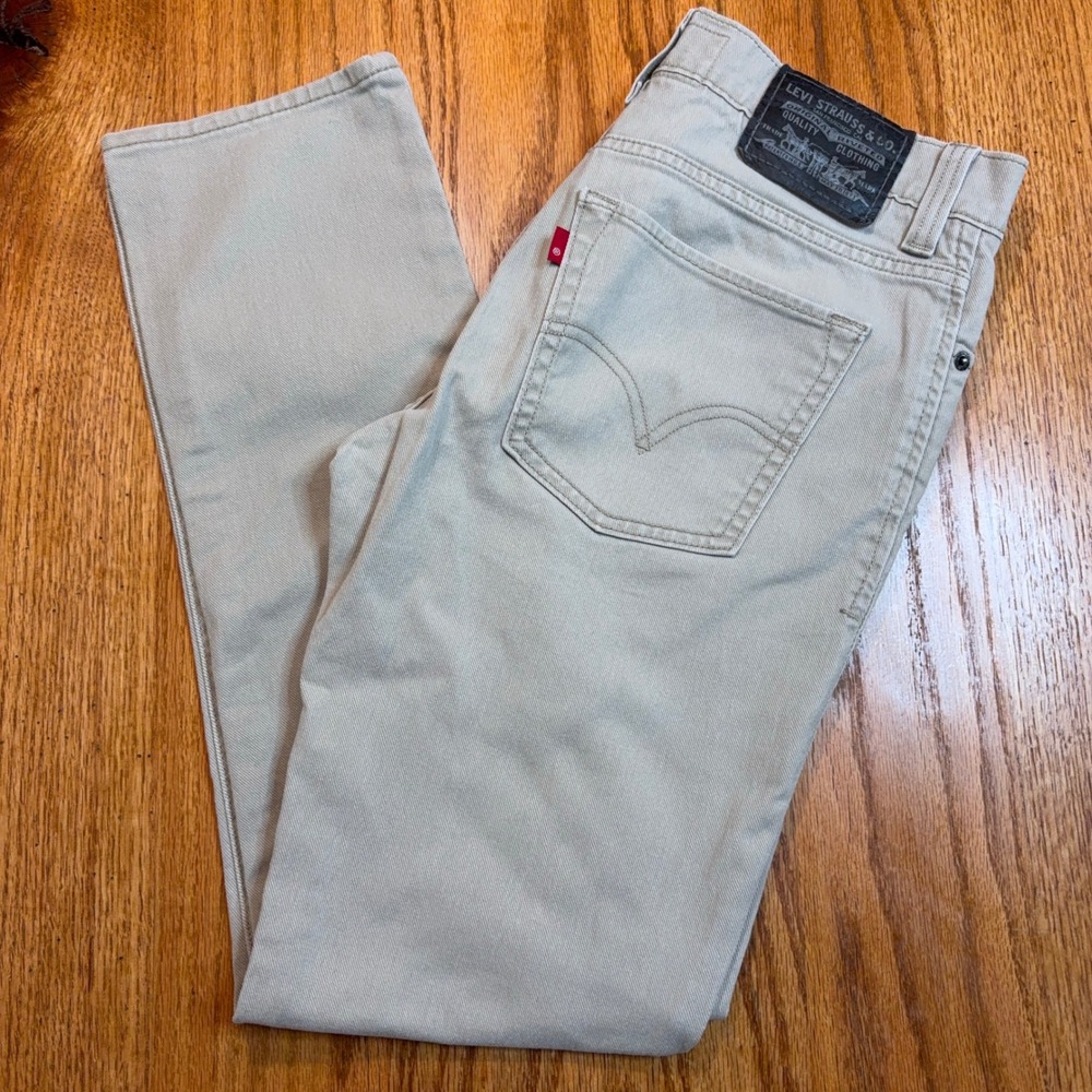 Levi's 510 Super Skinny Jeans Mens W32 L30 Tan Khaki Stretch Denim Pants 2008